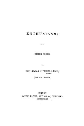 Enthusiasm, and other poems