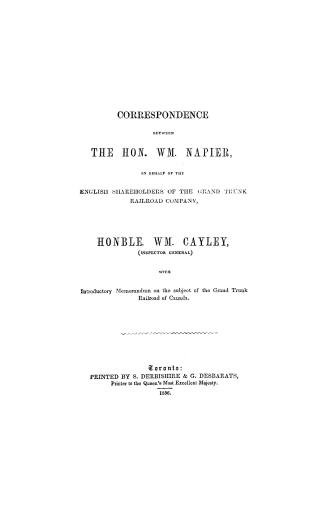Correspondence between the Hon