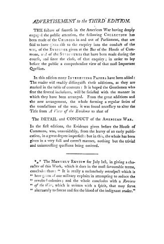 The detail and conduct of the American war