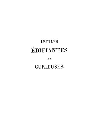 French title: Lettres édifiantes et curieuses