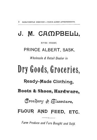 McPhillips' alphabetical and business directory of the district of Saskatchewan, N