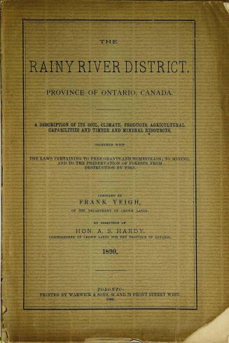 The Rainy River District, province of Ontario, Canada