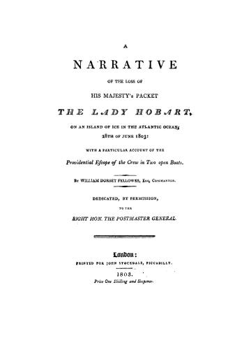 A narrative of the loss of His Majesty's packet the Lady Hobart,