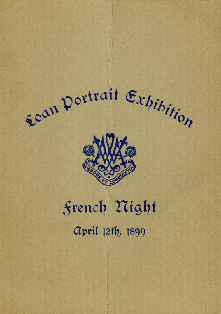 Loan portrait exhibition French night, April 12th 1899