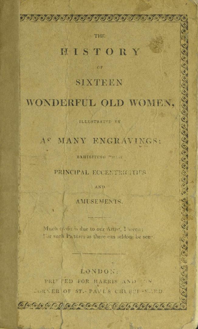 The history of sixteen wonderful old women