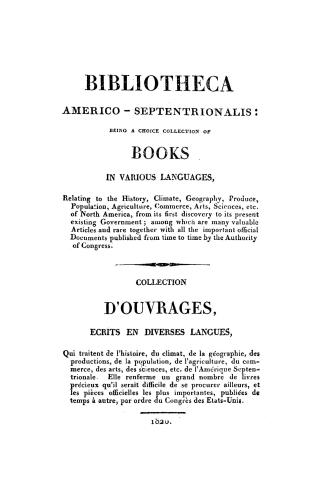 Bibliotheca americo-septentrionalis