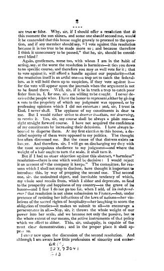 Mr. Gardinier's speech in the House of Representatives of the United States, on foreign relations, while under the consideration of Mr. Campbell's resolutions, December, 1808