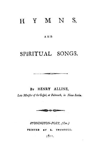 Hymns and spiritual songs