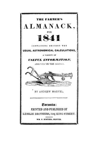 The Farmer's almanack