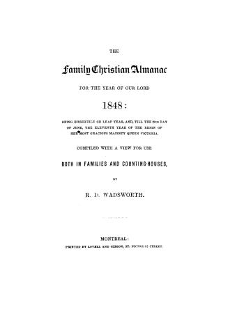 The Family Christian almanac