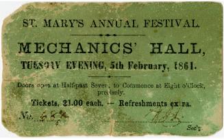 St. Mary's Annual Festival ticket
