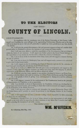 To the electors of the county of Lincoln
