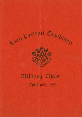 Loan portrait exhibition Military night, April 15th 1899