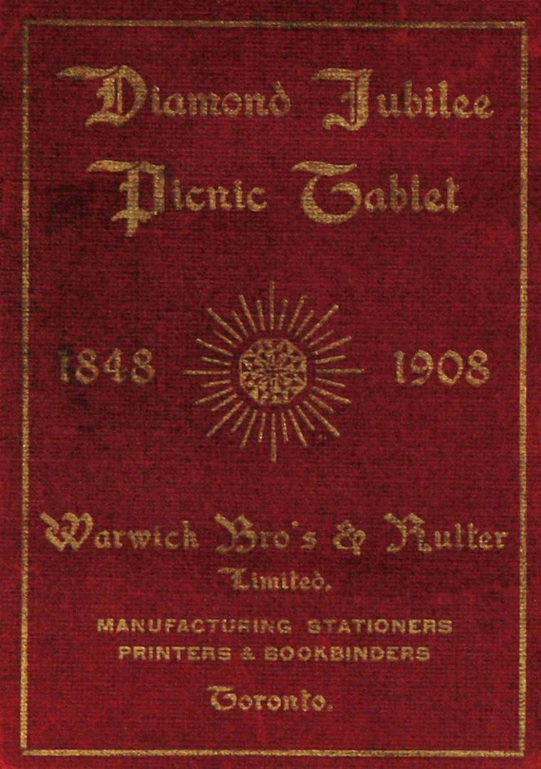 Diamond Jubilee picnic tablet, 1848-1908