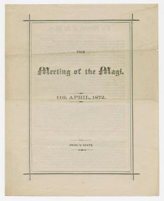 Title page adorned with printers lines in the shape of a box surrounding text: The meeting of t ...