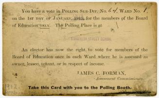 Take this card with you to the polling booth