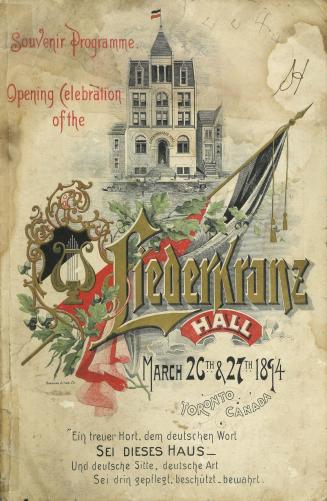 Souvenir programme : opening celebration of the Liederkranz Hall, March 26th and 27th, 1894