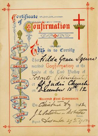 Certificate of confirmation