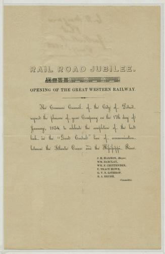 Rail road jubilee : opening of the Great Western Railway