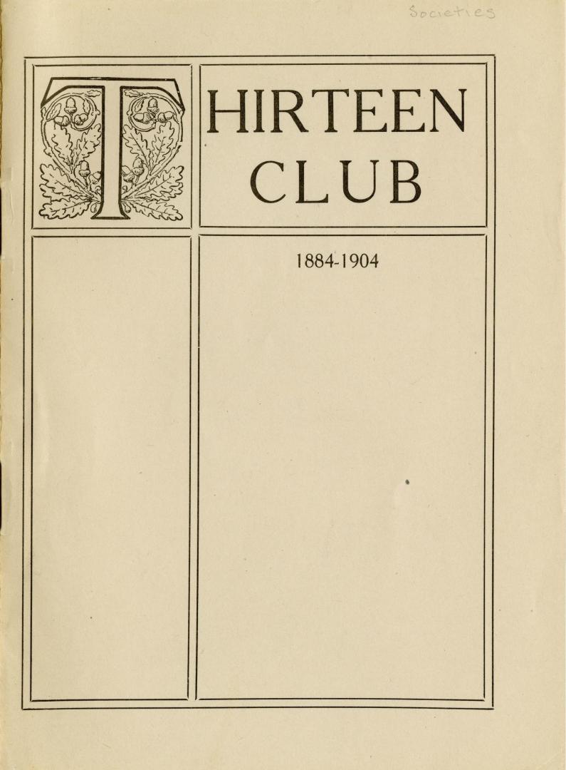 Thirteen Club 1884-1904