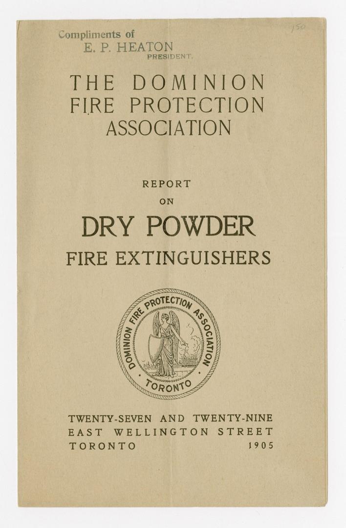 The Dominion Fire Protection Association report on dry powder fire extinguishers