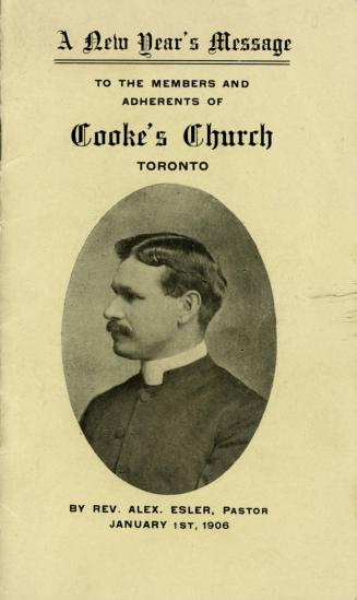 A new year's message to the members and adherents of Cooke's Church, Toronto