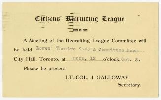 Citizens' Recruiting League meeting