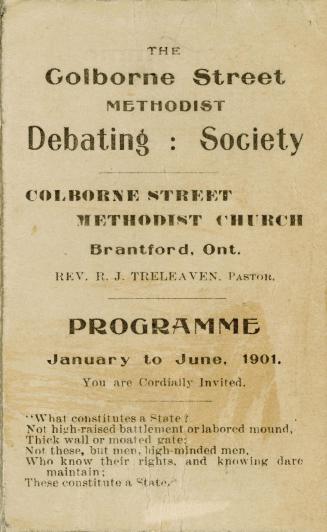 The Colborne Street Methodist Debating Society