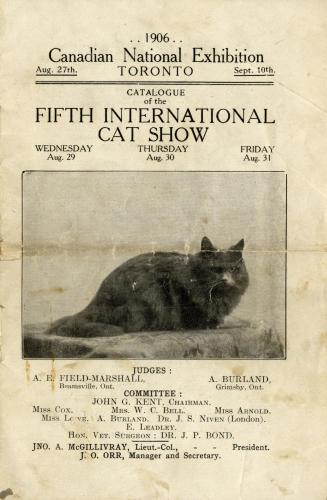 Catalogue of the fifth International Cat Show