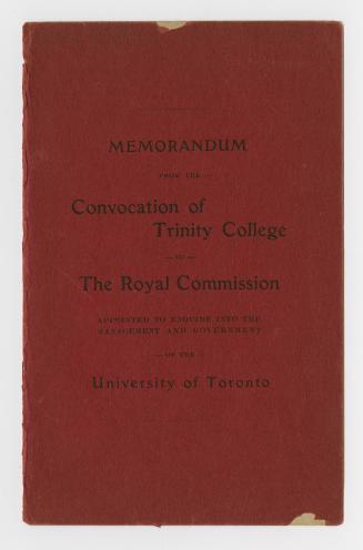 Memorandum from the Convocation of Trinity College