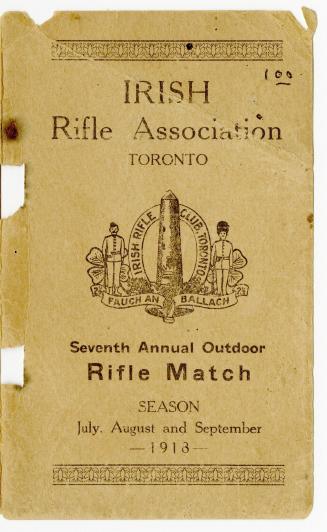Irish Rifle Association,Toronto, seventh annual outdoor rifle match