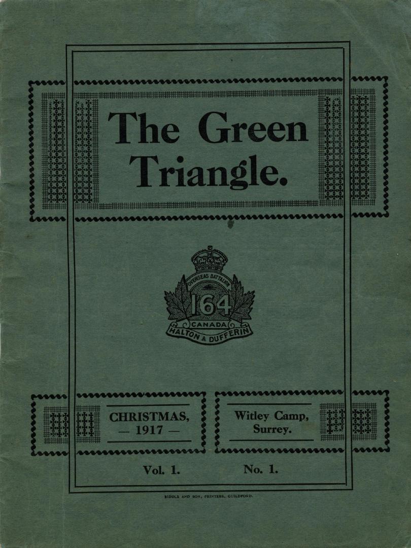 The Green Triangle : Christmas, 1917, Witley Camp, Surrey