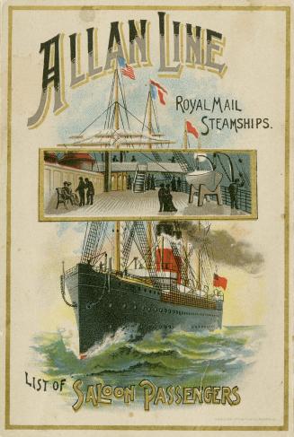 Allan Line Royal Mail Steamships list of saloon passengers