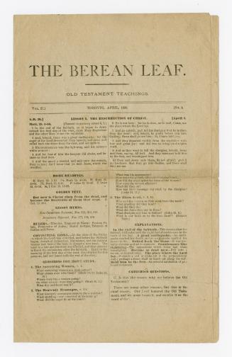 The Berean leaf : Old Testament teachings