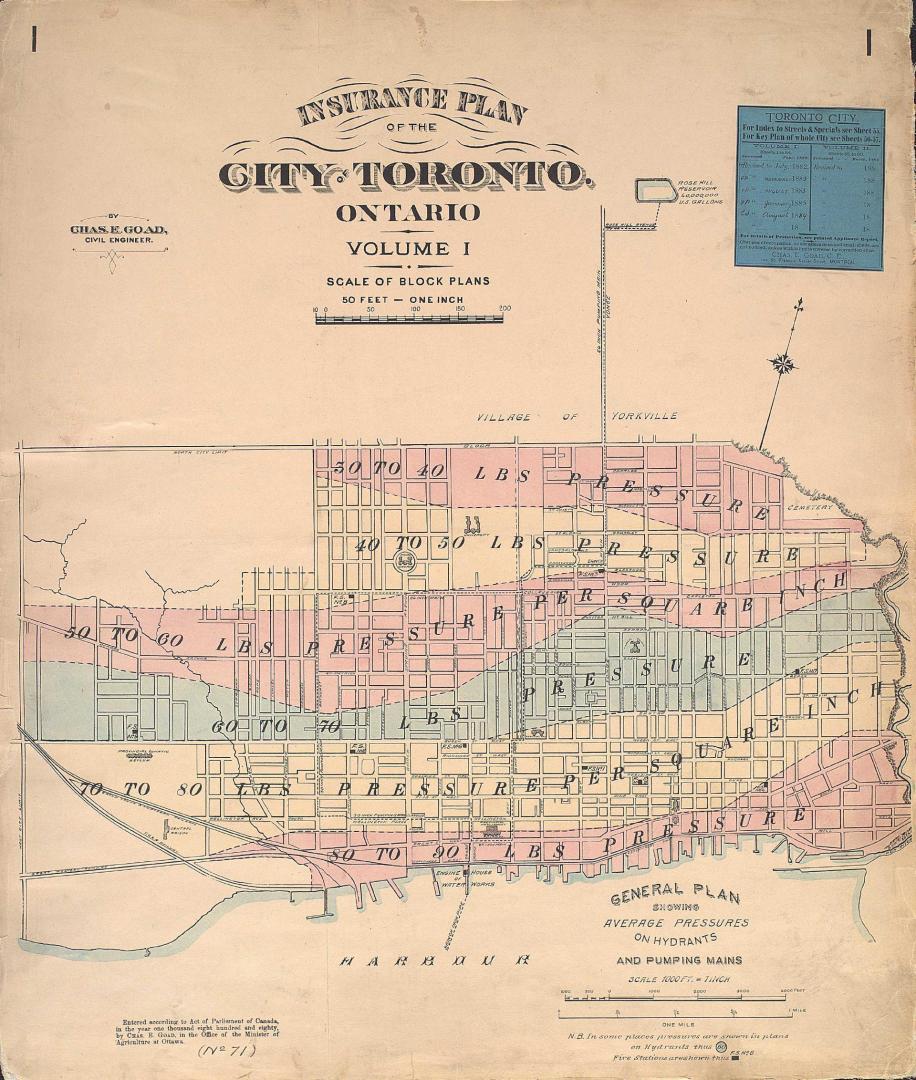 Insurance plan of the city of Toronto, Ontario
