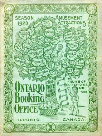 Ontario Booking Office, Toronto, Canada: amusement attractions, season 1920
