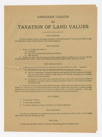 Canadian League for Taxation of Land Values.