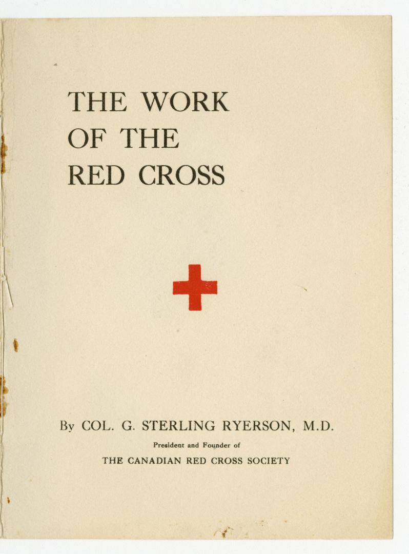 The work of the Red Cross
