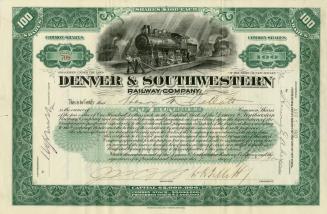 Organized under the laws of the state of New Jersey : Denver & Southwestern Railway Company