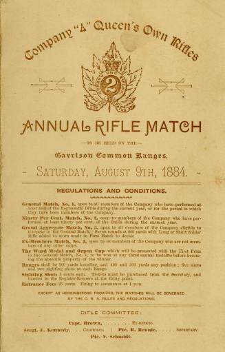 Company ''A'' Queen's Own Rifles Annual Rifle Match