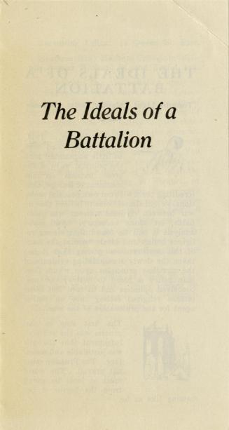 The ideals of a battalion