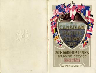 Canadian Pacific Railway Co's steamship lines Atlantic service Empress of Britain Empress of Ireland saloon passenger list