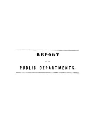 Report on the public departments of the province