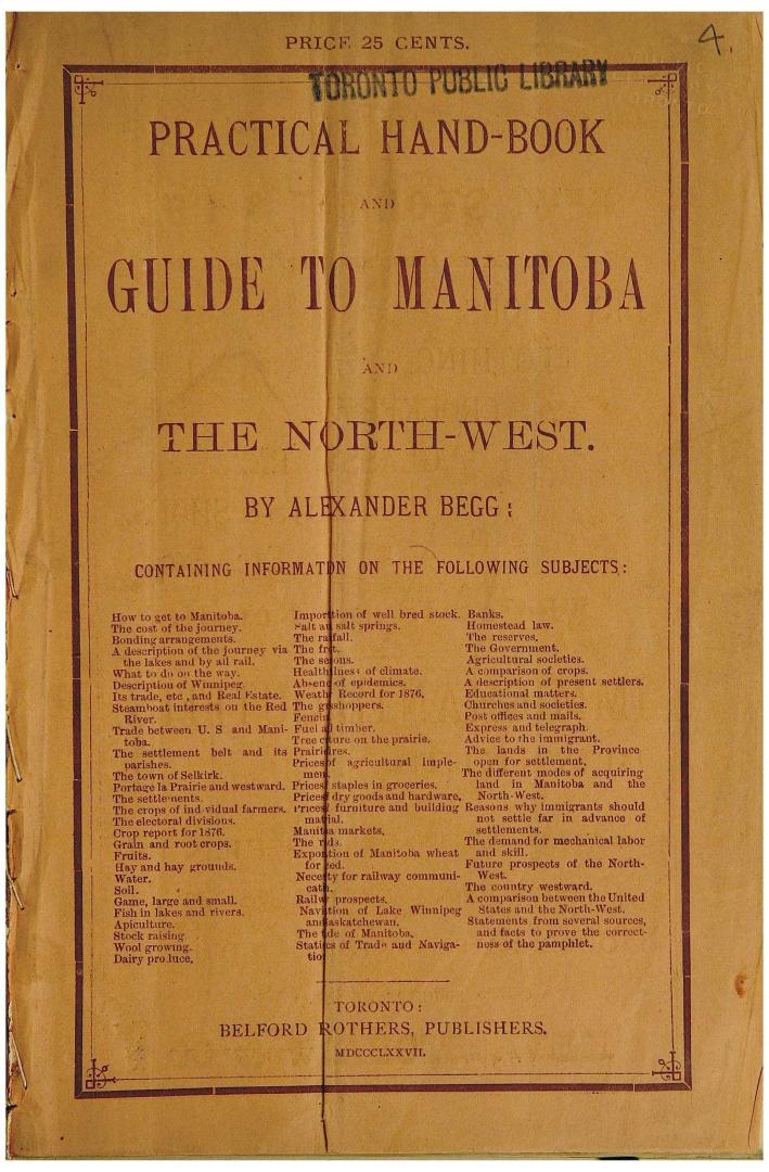Practical hand-book and guide to Manitoba and the North-west