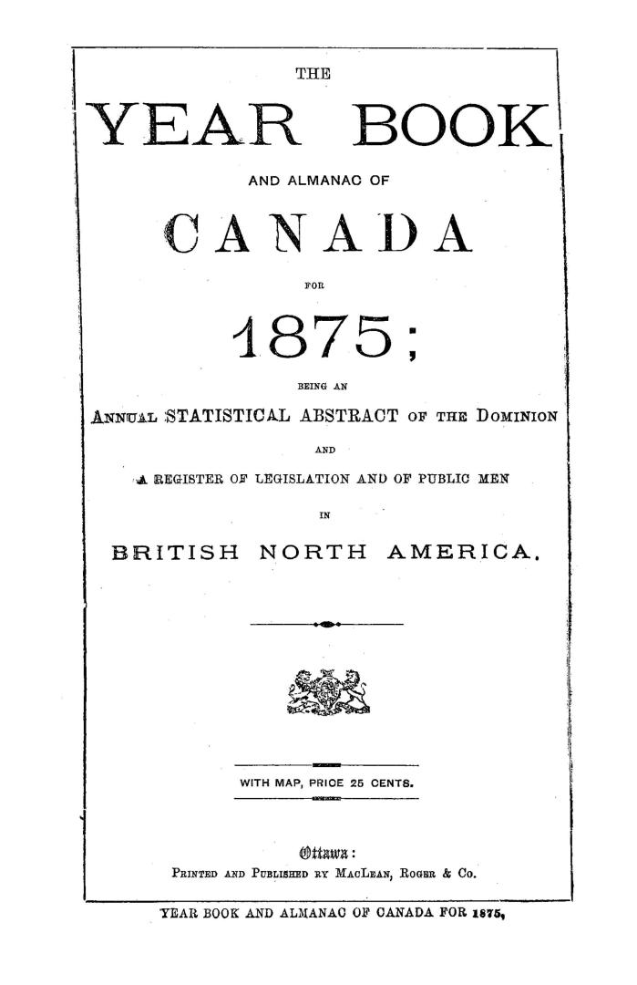 The Year book and almanac of Canada for