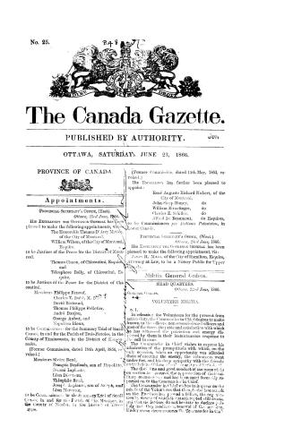 [Official reports in connection with the Fenian invasion, including the raid on Fort Erie and the battle of Ridgeway, an extract from the Canada gazette for June 23, 1866