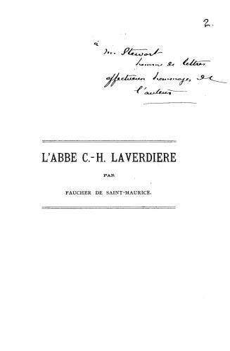 L'abbé C.-H. Laverdière