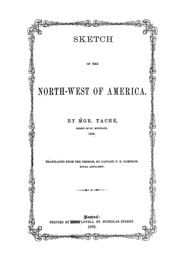 Sketch of the north-west of America