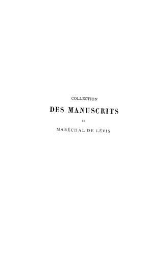 Journal des campagnes du chevalier de Lévis : en Canada de 1756 à 1760