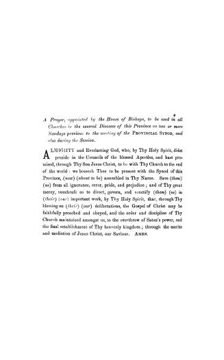 Journal of the proceedings of the Provincial Synod of the Church of England in Canada